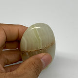 108.6g, 3.1"x1.5"x0.9" Natural Onyx Palm-Stone Reiki @Afghanistan, B24654