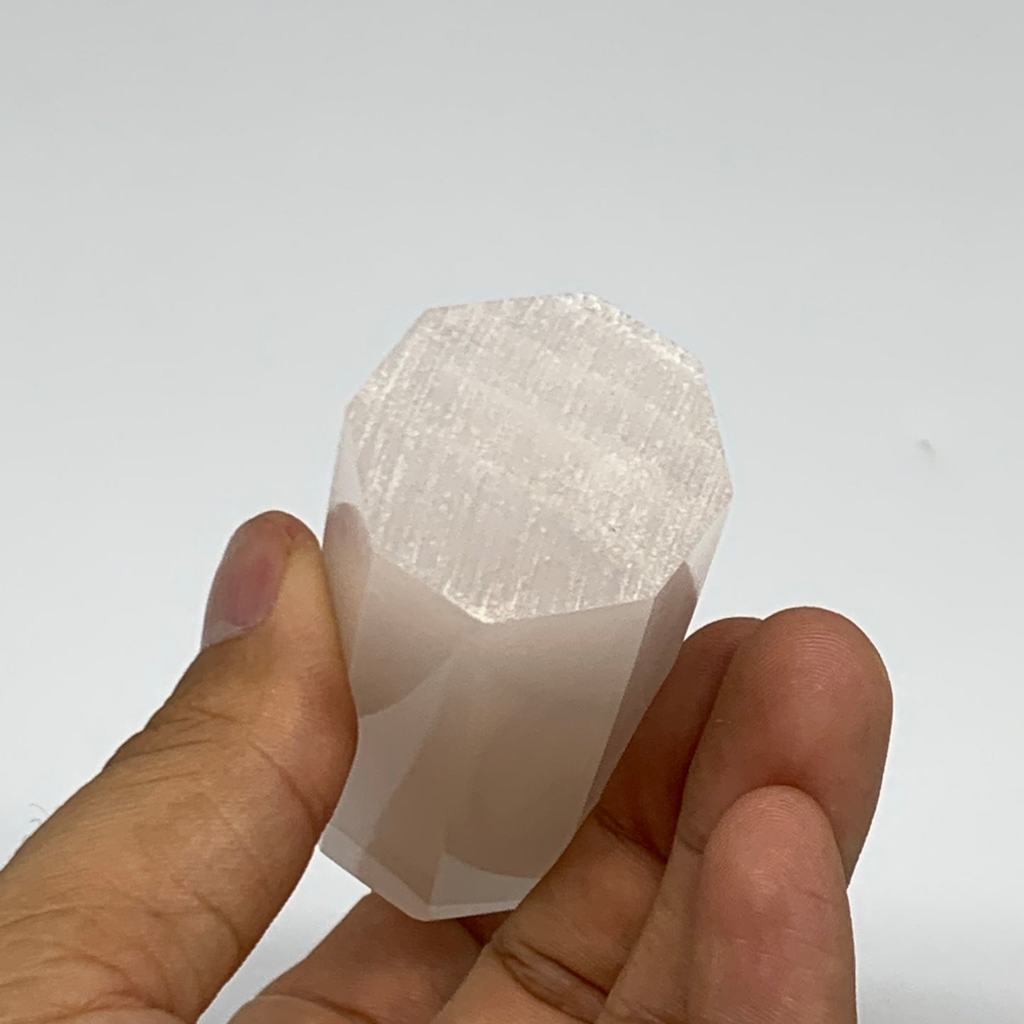 160.2g, 3.6"x1.2"  Pink Calcite Point Tower Obelisk Crystal, B23257