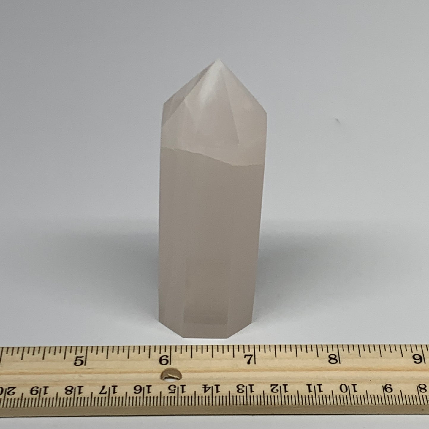160.2g, 3.6"x1.2"  Pink Calcite Point Tower Obelisk Crystal, B23257