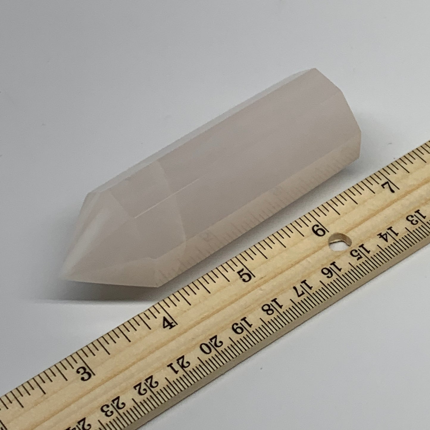 160.2g, 3.6"x1.2"  Pink Calcite Point Tower Obelisk Crystal, B23257