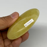 118.7g, 2.7"x1.9"x0.9", Lemon Calcite Palm-Stone Crystal Polished @Pakistan,B255