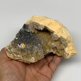 1.26 lbs, 4.7"x4.4"x2.3", Natural Calcite Geode Mineral Specimens @Morocco, B111