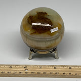 633g, 3" (76mm), Large Green Onyx Sphere Ball Gemstone @Afghanistan, B26082