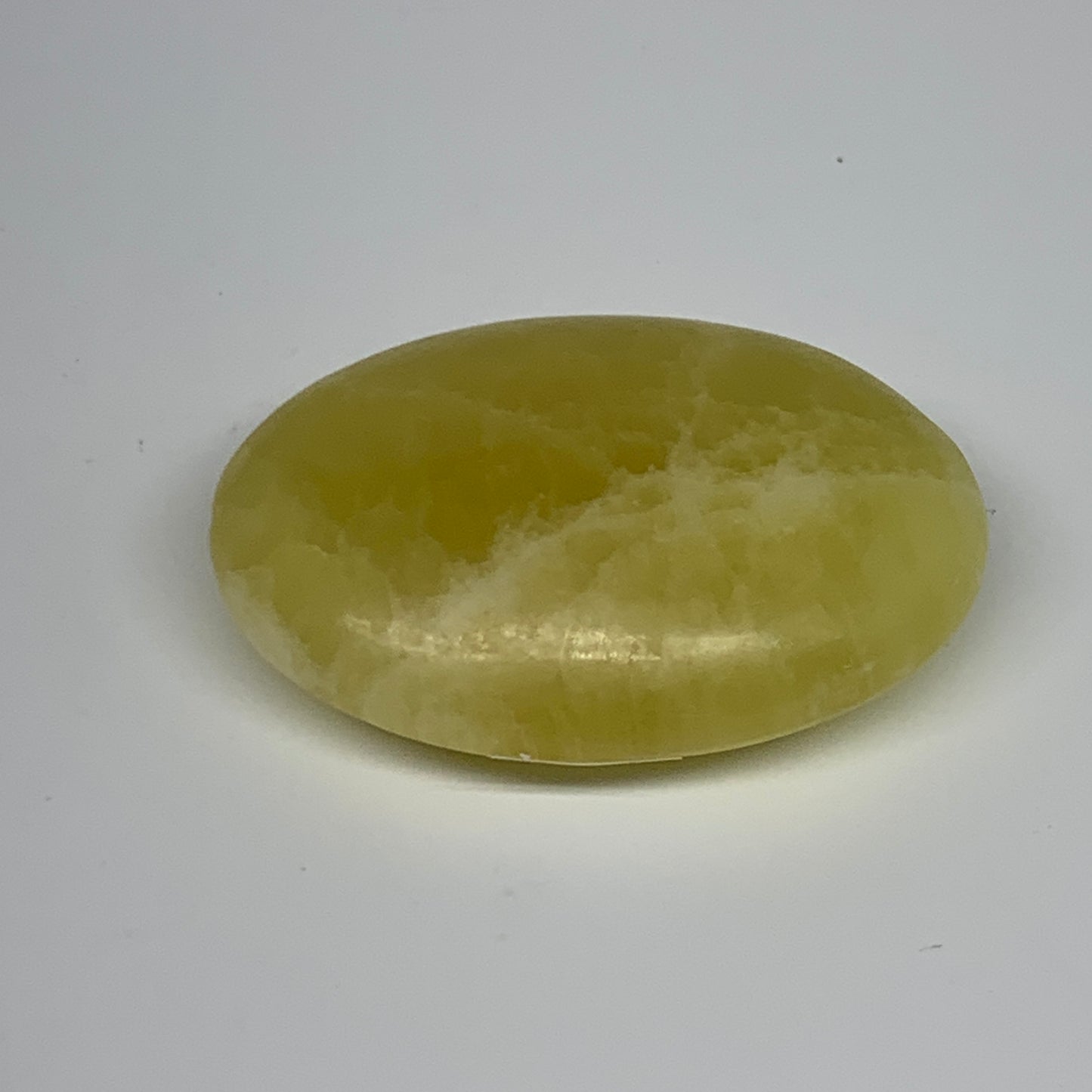 118.7g, 2.7"x1.9"x0.9", Lemon Calcite Palm-Stone Crystal Polished @Pakistan,B255