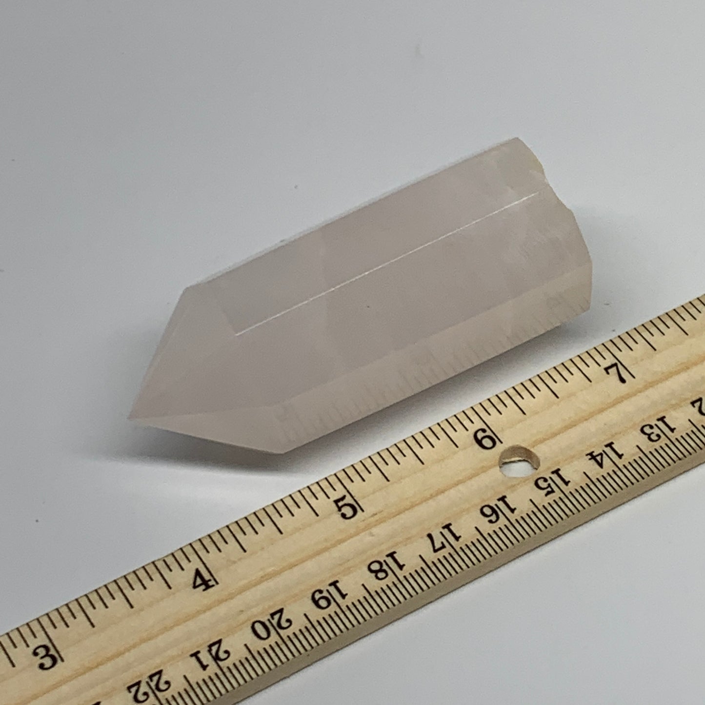 125.4g, 3"x1.2"  Pink Calcite Point Tower Obelisk Crystal, B23258