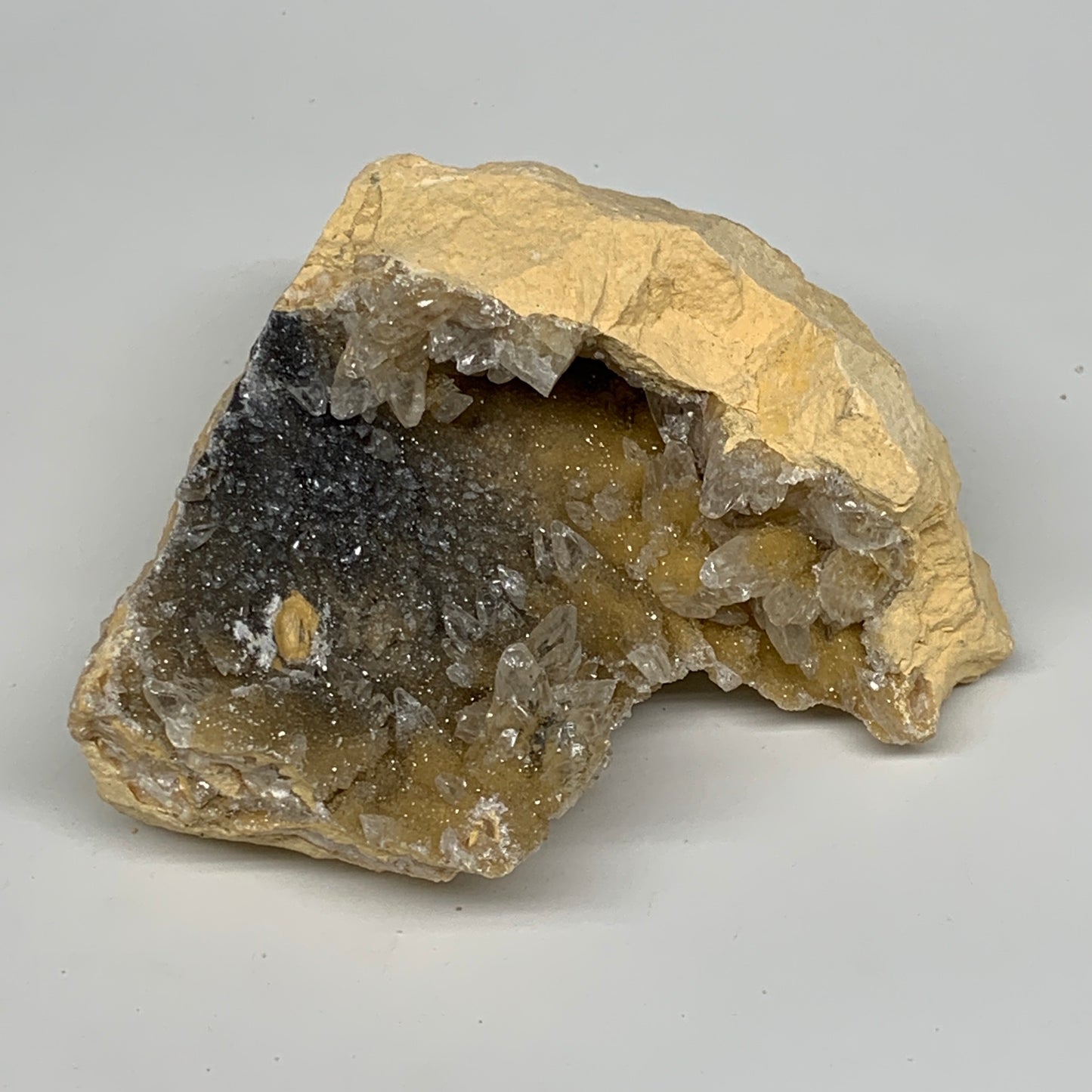 1.26 lbs, 4.7"x4.4"x2.3", Natural Calcite Geode Mineral Specimens @Morocco, B111