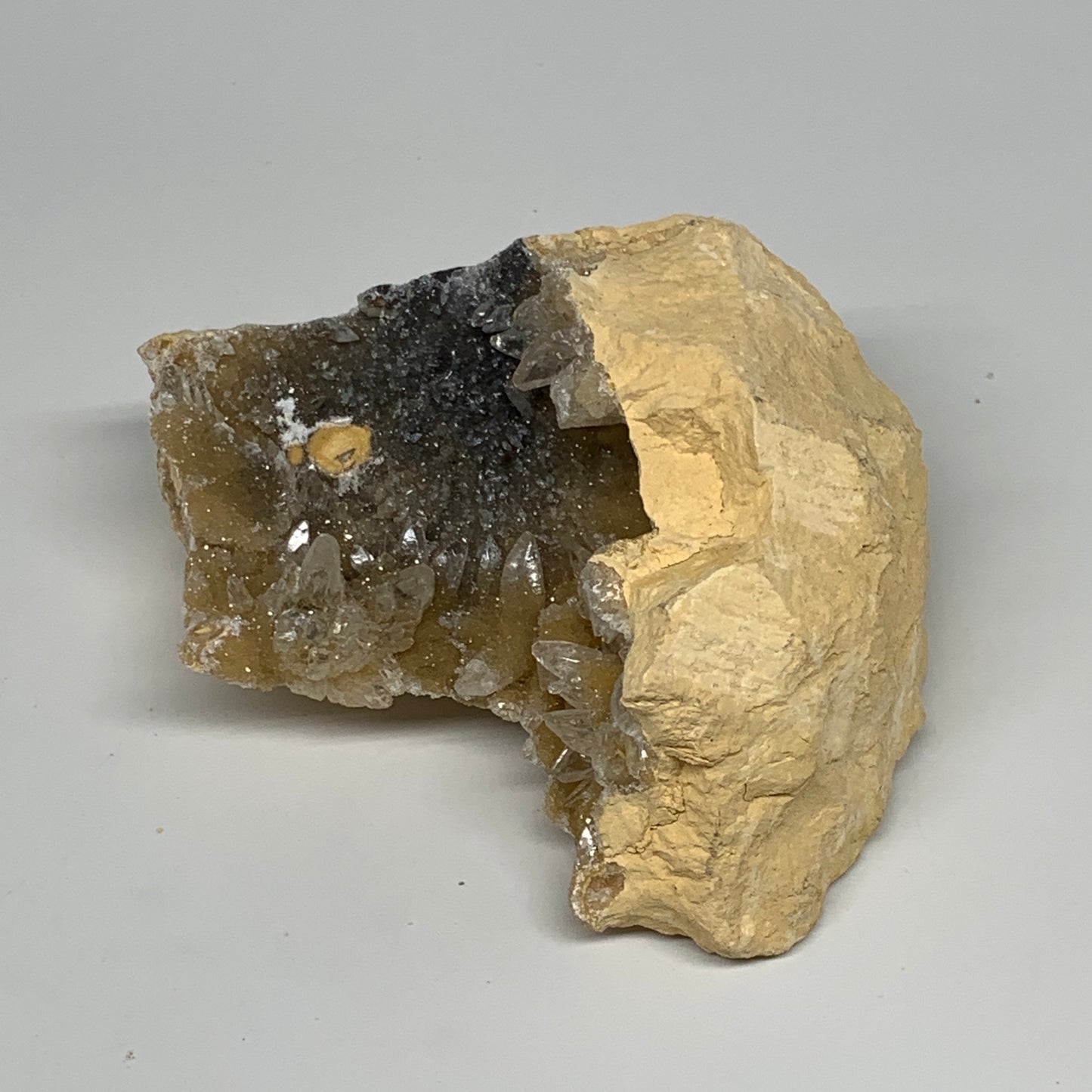 1.26 lbs, 4.7"x4.4"x2.3", Natural Calcite Geode Mineral Specimens @Morocco, B111