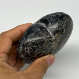 373.5g,2.9"x3.4"x1.5" Indigo Gabro Merlinite Heart Gemstone @Madagascar, B17646