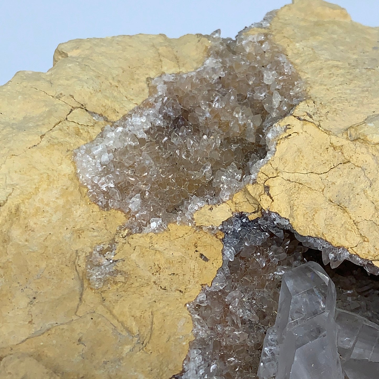 7.17 lbs, 9.25"x8.75"x2.8", Natural Calcite Geode Mineral Specimens @Morocco, B1