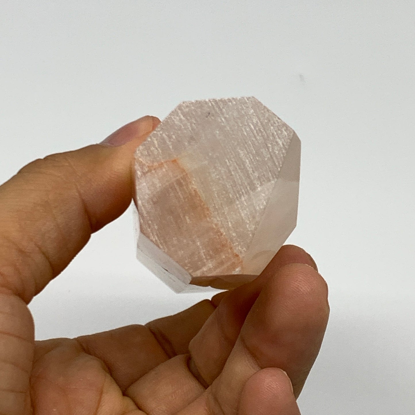 226.9g, 4.4"x1.3"  Pink Calcite Point Tower Obelisk Crystal, B23260