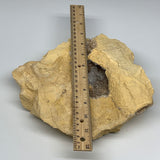 7.17 lbs, 9.25"x8.75"x2.8", Natural Calcite Geode Mineral Specimens @Morocco, B1