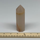 226.9g, 4.4"x1.3"  Pink Calcite Point Tower Obelisk Crystal, B23260