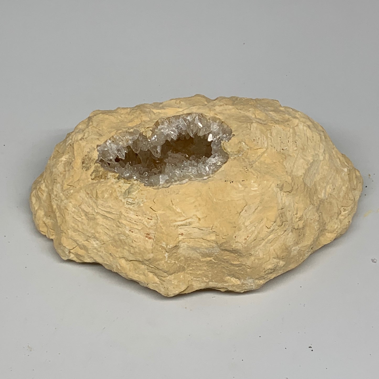 3.04 lbs, 7.5"x5.2"x2.4", Natural Calcite Geode Mineral Specimens @Morocco, B111