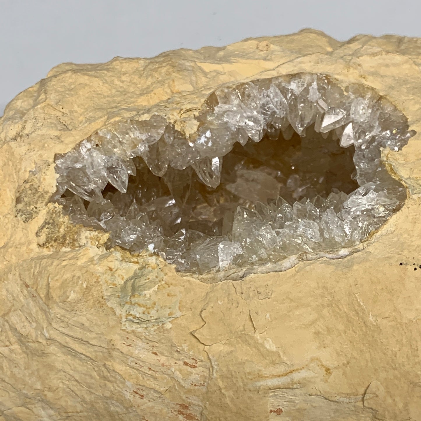 3.04 lbs, 7.5"x5.2"x2.4", Natural Calcite Geode Mineral Specimens @Morocco, B111