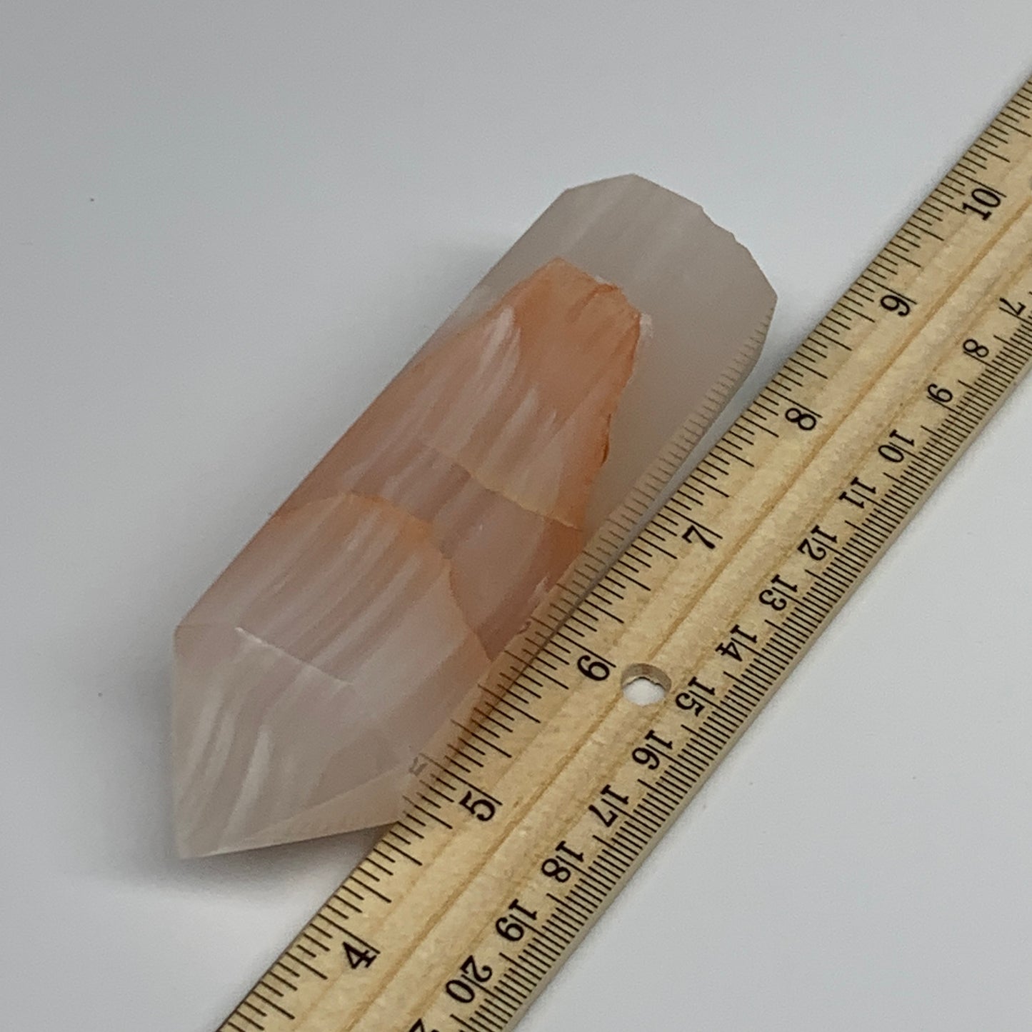 237g, 4.3"x1.3"  Pink Calcite Point Tower Obelisk Crystal, B23262