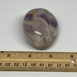 130.2g,2.3"x1.9"x1.4", Banded Amethyst Palm-Stone Crystal Polished Reiki, B15302