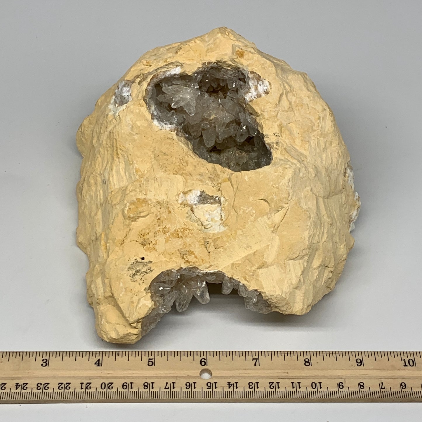 3.73 lbs, 7.25"x6"x3.4", Natural Calcite Geode Mineral Specimens @Morocco, B1119