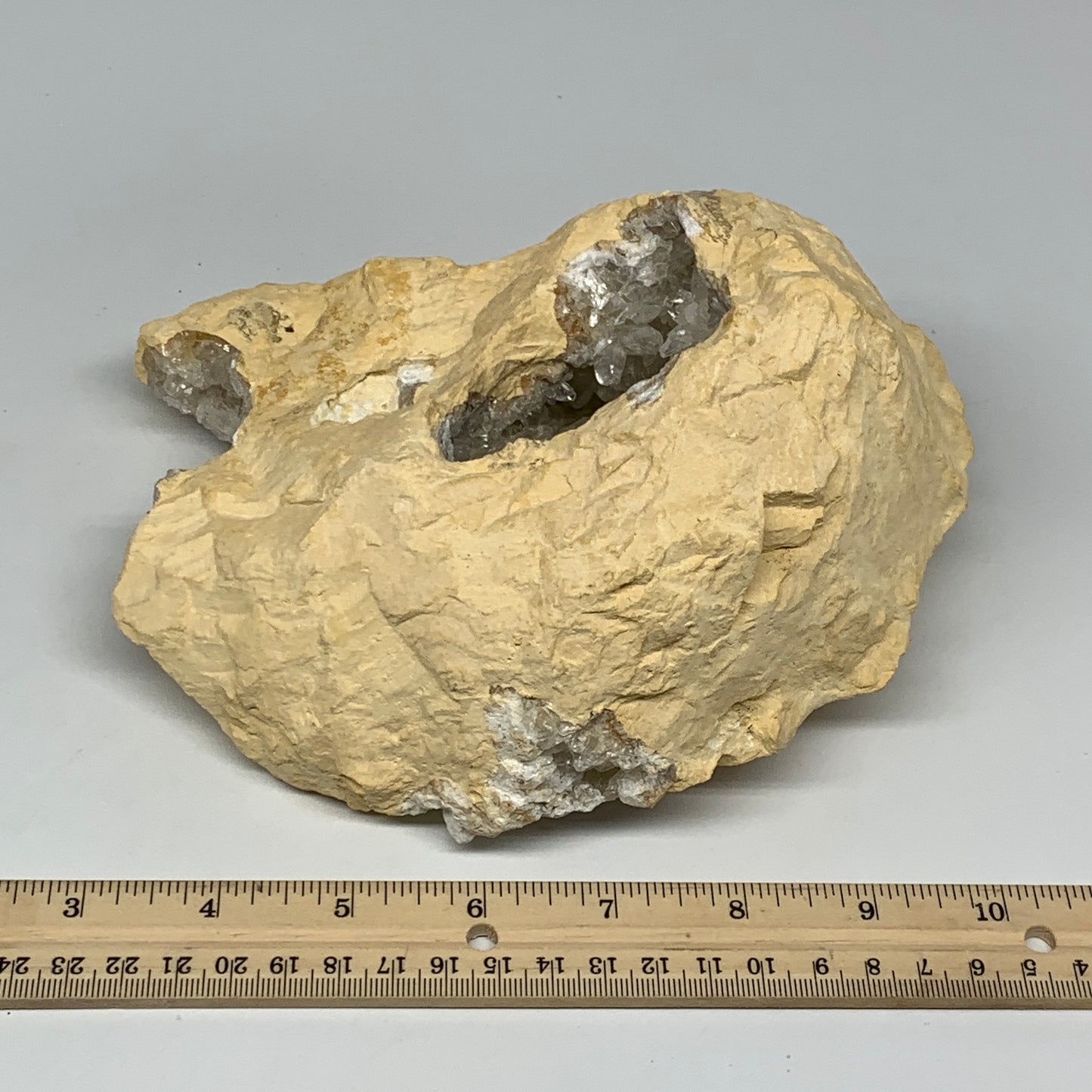 3.73 lbs, 7.25"x6"x3.4", Natural Calcite Geode Mineral Specimens @Morocco, B1119