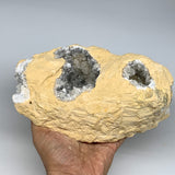 4.96 lbs, 8.5"x5.7"x3.1", Natural Calcite Geode Mineral Specimens @Morocco, B111