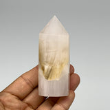 149g, 3.3"x1.2"  Pink Calcite Point Tower Obelisk Crystal, B23265