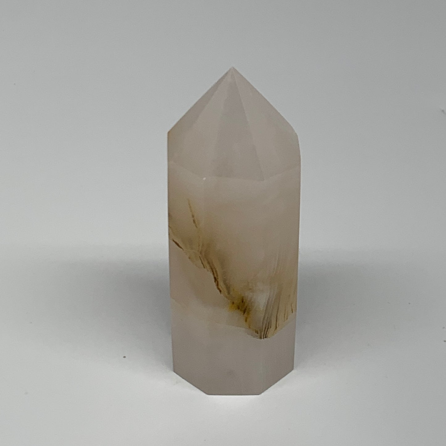 149g, 3.3"x1.2"  Pink Calcite Point Tower Obelisk Crystal, B23265