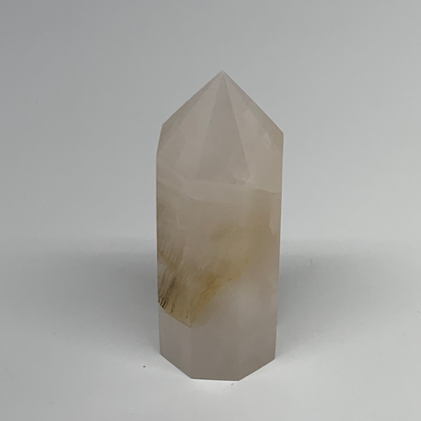 149g, 3.3"x1.2"  Pink Calcite Point Tower Obelisk Crystal, B23265