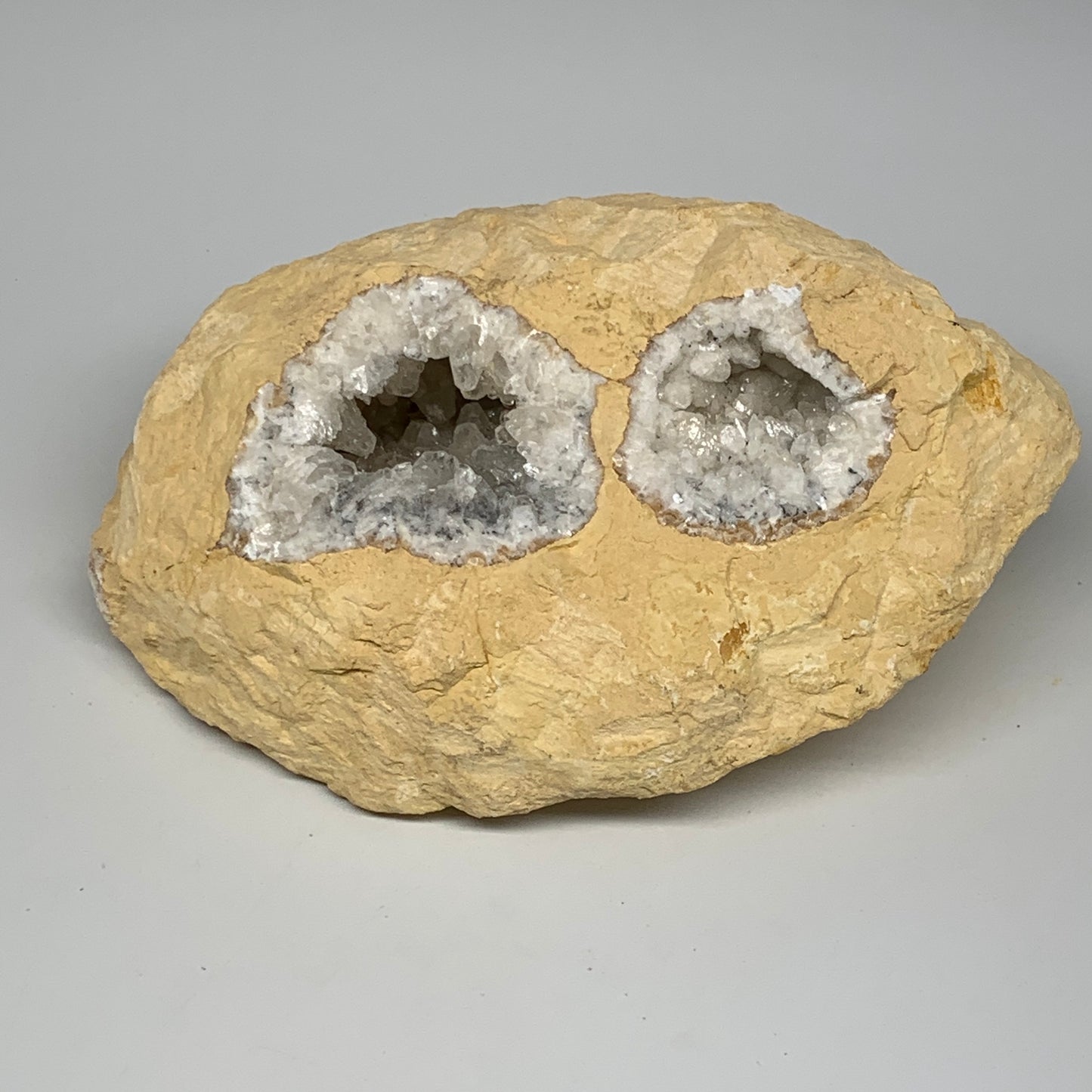 5.56 lbs, 8.5"x5.8"x3.2", Natural Calcite Geode Mineral Specimens @Morocco, B111