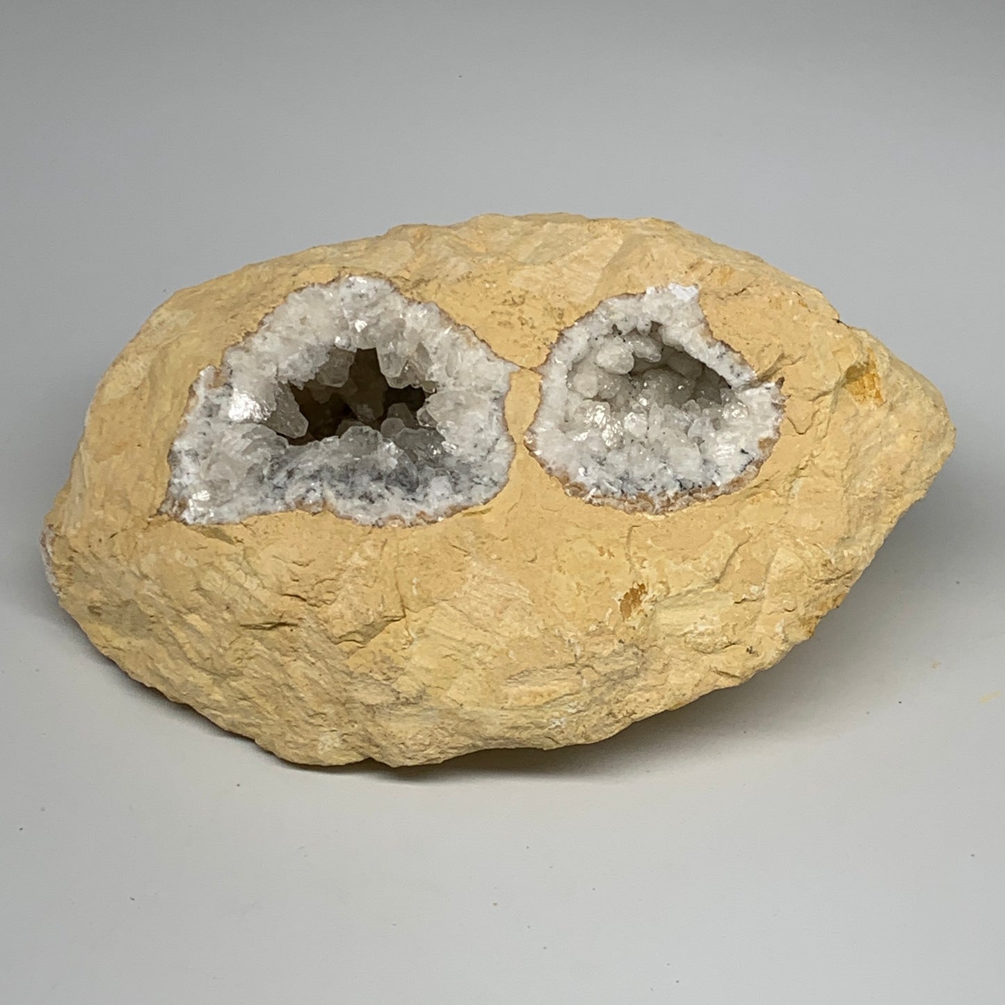 5.56 lbs, 8.5"x5.8"x3.2", Natural Calcite Geode Mineral Specimens @Morocco, B111