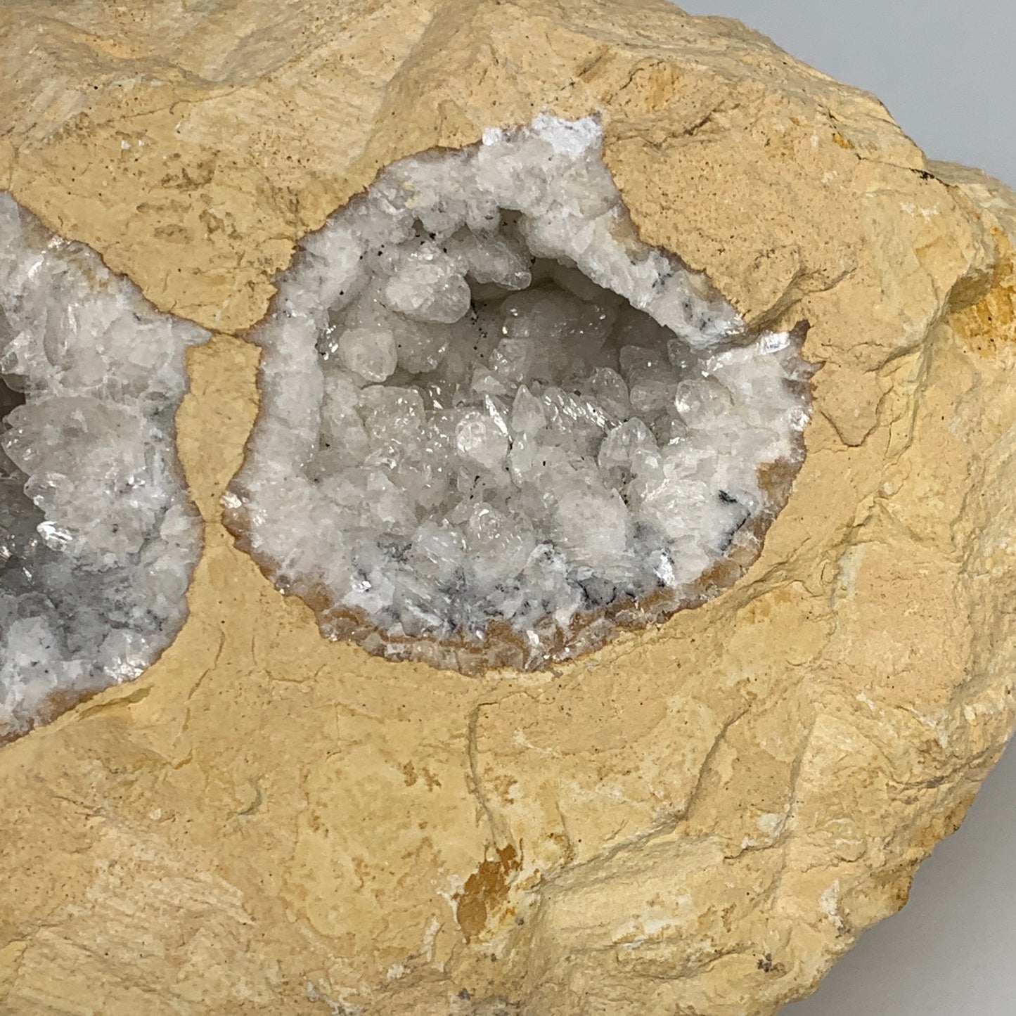 5.56 lbs, 8.5"x5.8"x3.2", Natural Calcite Geode Mineral Specimens @Morocco, B111