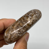 124.8g, 2.8"x2"x0.9" Natural Agate Palm-Stone Reiki Energy Crystal Reiki,B3045