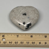 78.6g, 2.1"x2.2"x0.8" Natural Black K2 Heart Polished Healing Crystal, B10352