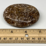 124.8g, 2.8"x2"x0.9" Natural Agate Palm-Stone Reiki Energy Crystal Reiki,B3045