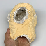 2.96 lbs, 6.5"x4.9"x3.1", Natural Calcite Geode Mineral Specimens @Morocco, B111