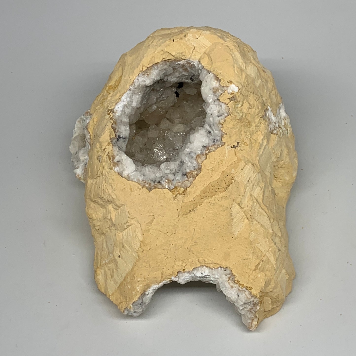 2.96 lbs, 6.5"x4.9"x3.1", Natural Calcite Geode Mineral Specimens @Morocco, B111