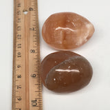 2pcs,154.3g, 1.7"- 1.9” Honey Color Onyx Polished Small Eggs @Morocco, MF3346