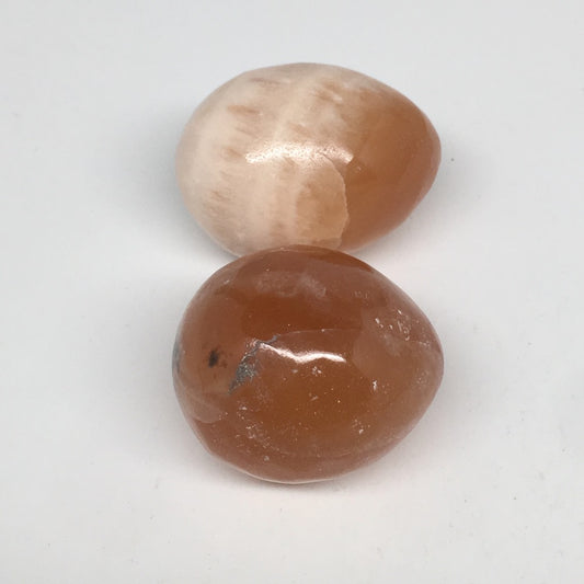 2pcs,172.9g, 1.7"- 1.9” Honey Color Onyx Polished Small Eggs @Morocco, MF3345