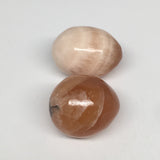 2pcs,172.9g, 1.7"- 1.9” Honey Color Onyx Polished Small Eggs @Morocco, MF3345