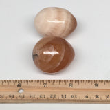 2pcs,172.9g, 1.7"- 1.9” Honey Color Onyx Polished Small Eggs @Morocco, MF3345