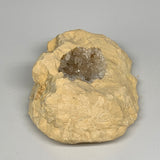 2.62 lbs, 6.75"x5.2"x2.6", Natural Calcite Geode Mineral Specimens @Morocco, B11