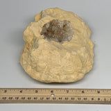 2.62 lbs, 6.75"x5.2"x2.6", Natural Calcite Geode Mineral Specimens @Morocco, B11