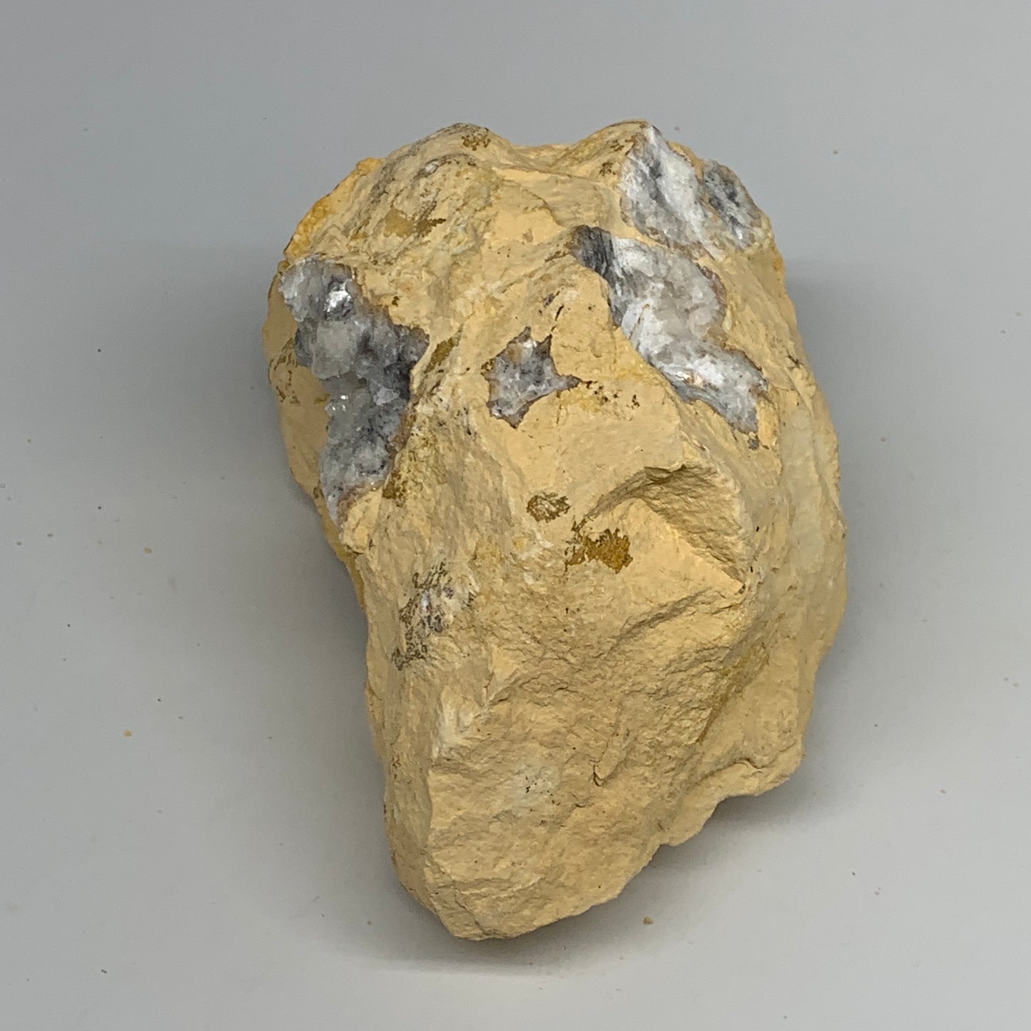 3.44 lbs, 6.6"x4.1"x3.7", Natural Calcite Geode Mineral Specimens @Morocco, B111