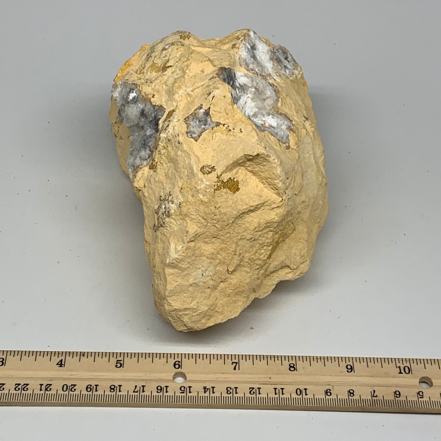 3.44 lbs, 6.6"x4.1"x3.7", Natural Calcite Geode Mineral Specimens @Morocco, B111