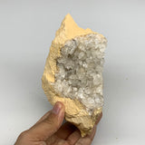 1.48 lbs, 5.8"x3.7"x2.1", Natural Calcite Geode Mineral Specimens @Morocco, B111