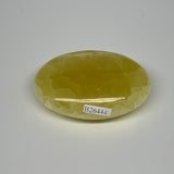 130.3g, 2.8"x2"x0.9", Lemon Calcite Palm-Stone Crystal Polished @Pakistan,B26444