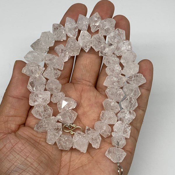 12-17mm, 46 Bds, 84.5g, Natural Terminated Diamond Quartz Beads Strand 16",DQ688