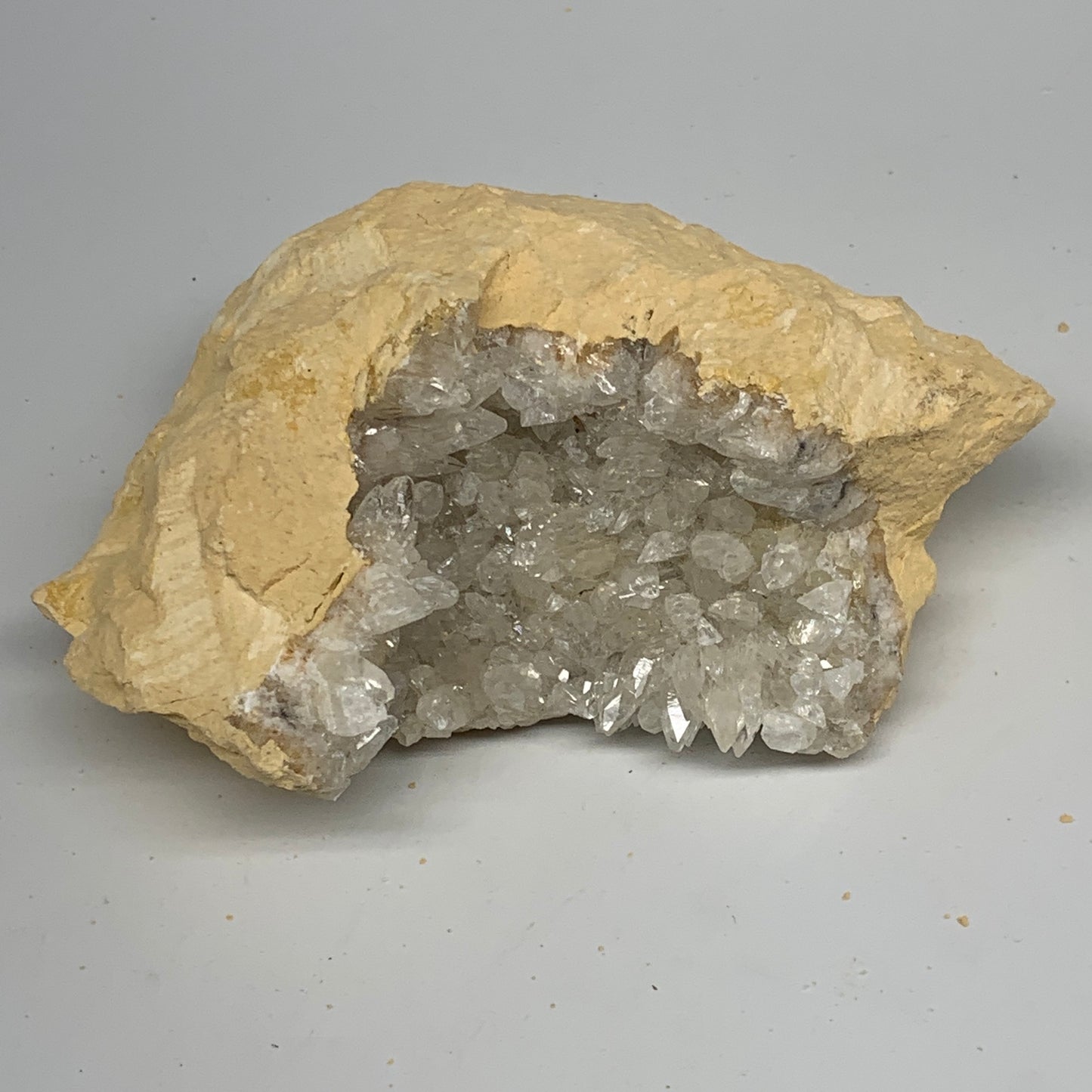 1.48 lbs, 5.8"x3.7"x2.1", Natural Calcite Geode Mineral Specimens @Morocco, B111