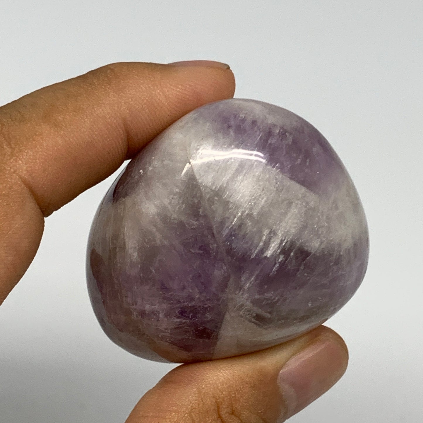 118.3g,2.2"x1.7"x1.4", Banded Amethyst Palm-Stone Crystal Polished Reiki,B15311