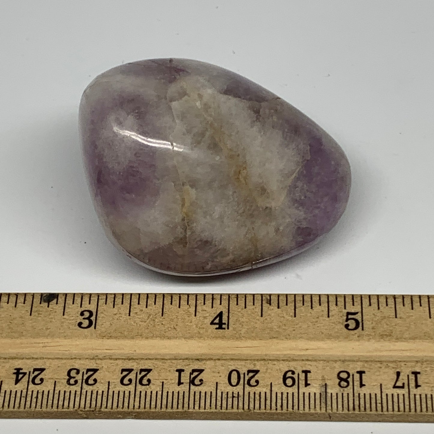 118.3g,2.2"x1.7"x1.4", Banded Amethyst Palm-Stone Crystal Polished Reiki,B15311