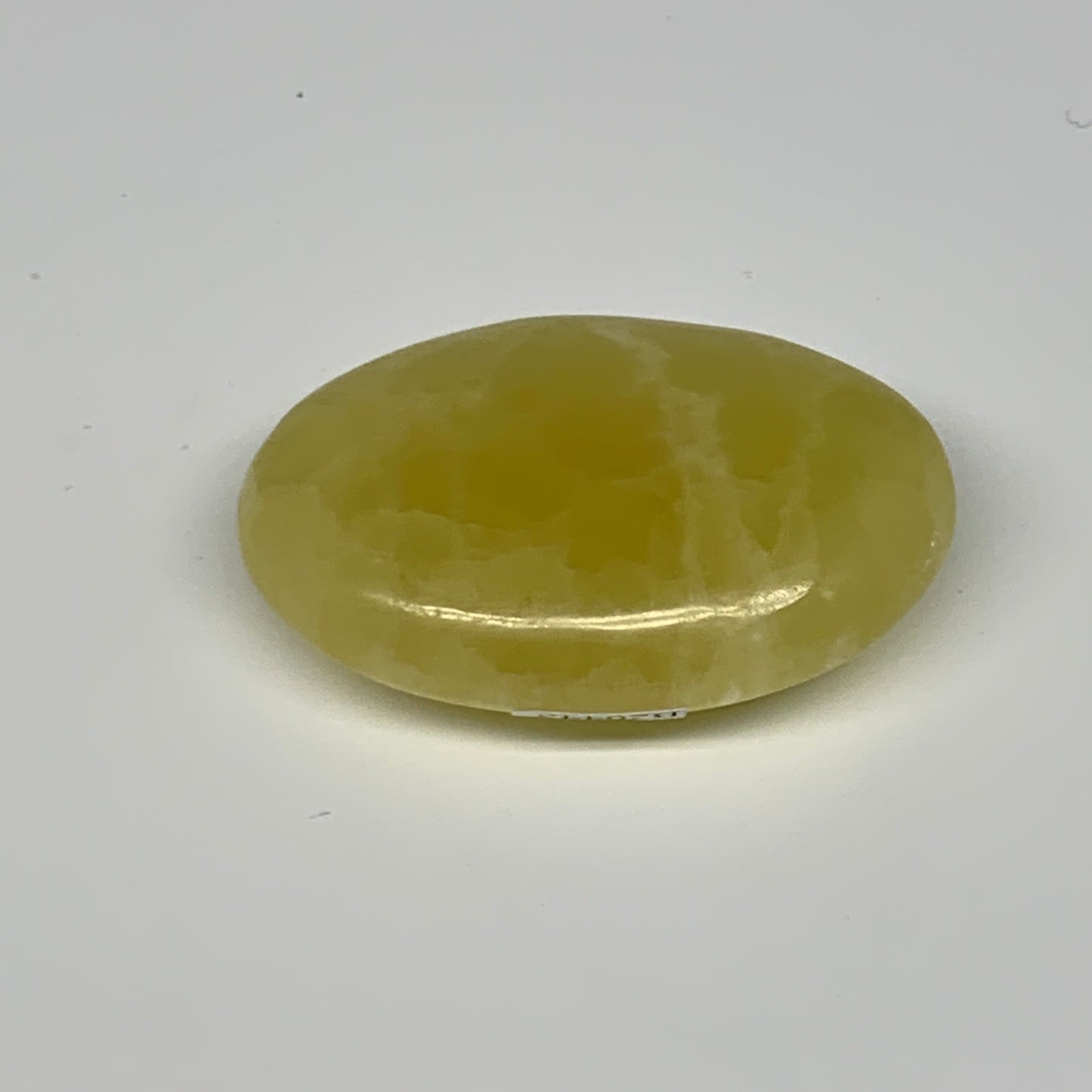116.8g, 2.7"x1.9"x0.9", Lemon Calcite Palm-Stone Crystal Polished @Pakistan,B264