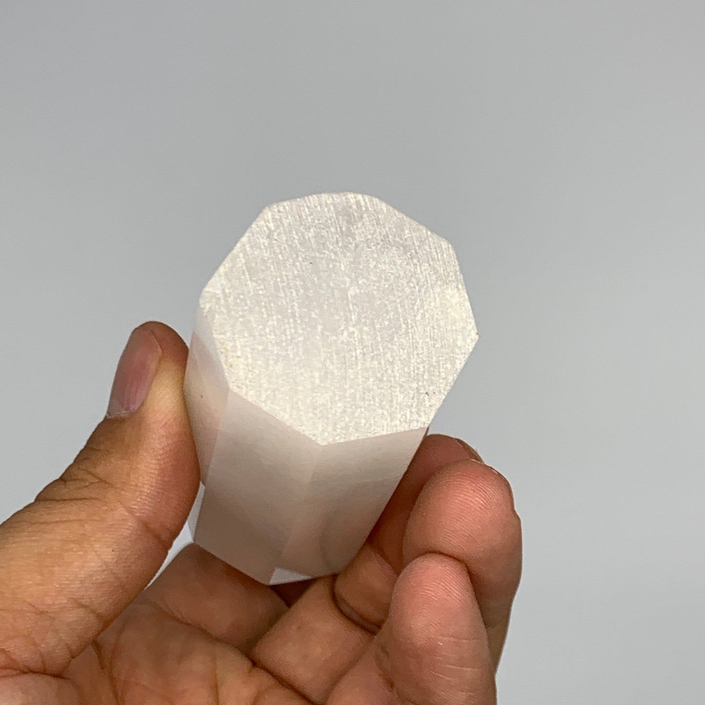 188.2g, 3.9"x1.2"  Pink Calcite Point Tower Obelisk Crystal, B23273